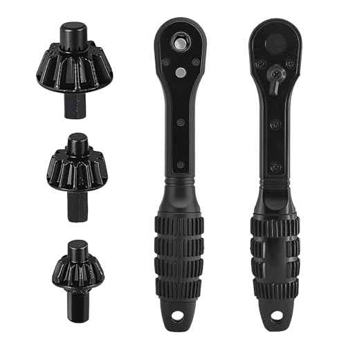 3-in-1 Ratchet Drill Chuck Key Wrench,Universal Chuck Key Replacement Tool for Drill, Compatible with Most Electric Drills and Power Tools,150mm Length