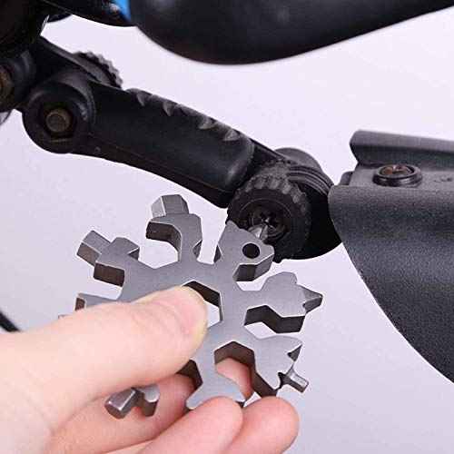 3 Pack 18-in-1 Snowflake Multi Tool, Stainless Steel Snowflake Multi-Tool Bottle Opener/Flat Phillips Screwdriver Kit/Wrench, Durable and Portable to Take