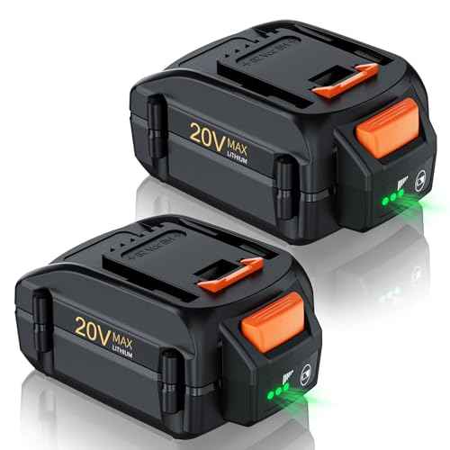 Upgraded 6.5Ah for Worx Battery 20V WA3525 for Worx 20V Max Power Share Battery WA3575 WA3520 WA3578 WA3674 WA3669 WG323 WG261 Lawn Mower Weed Eater Trimmer Blower Fan Lithium-ion