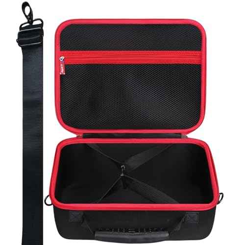 Case for CRAFTSMAN CMCF940M1 / CMCF921B V20 RP Impact Wrench 1/2 Inch & Battery and Charger with Mesh Pocket - Hard Protective Travel Carrying Storage Organizer Bag (Black & Red)