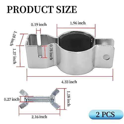 UOIENRT 2 Pack Pipe and Drape Clamps, 3 Way Extra Double Crossbar, Drape Support Clamp for Wedding Decoration, Party