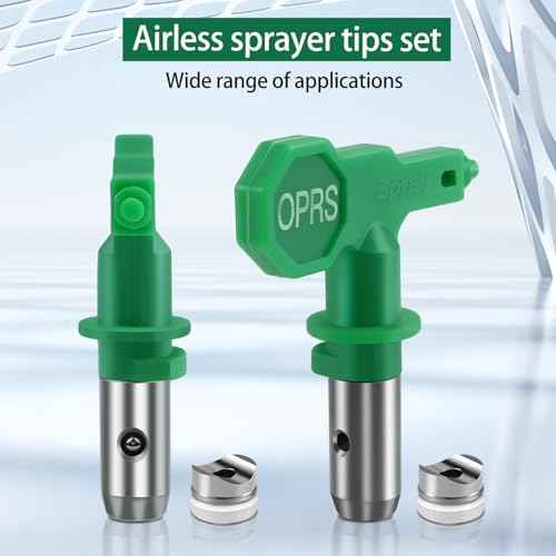 7 Pcs Airless Sprayer High Pressure Tips Reversible Spray Nozzle Tips with 2pcs Tip Guards for Airless Paint Spray Guns (109, 211,315, 417, 515, 517, 623)