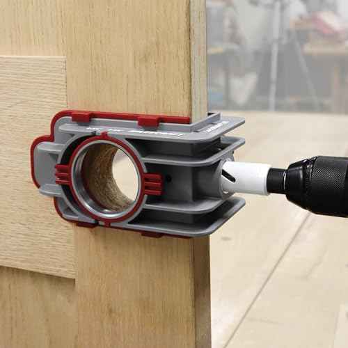 Milescraft 7301 Door Kit ? For Installing Door Locks, Knobs, and Hinges. Self-Clamping Lock Jig with Bi-Metal Hole Saws. Rout Common Hinge Mortises on Standard Doors. Cutting Tools Included