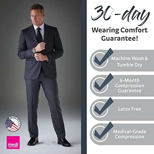 mediven for Men Classic, 20-30 mmHg – Calf High Compression Stockings, Closed Toe Leg Circulation for Men, Compression Dress Socks, Leg Support Compression Coverage