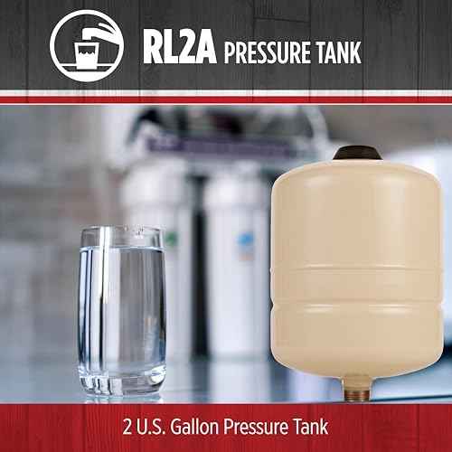 Red Lion RL2A - 2-Gallon Inline Pre-Charged Pressure Tank for Well Pumps, 3/4-Inch MNPT System Connection, Almond, 604652