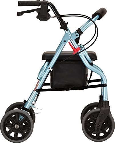 NOVA Medical Products Zoom Rollator Walker with 20" Seat Height, Diamond Blue