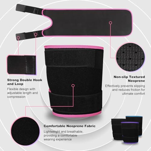 supregear Adjustable Thigh Brace - Hamstring Quad Wrap - Compression Sleeve Support for Pulled Groin Muscle, Sprains, Quadricep, Tendinitis, Sciatica Pain and Sports Recovery - Men, Women