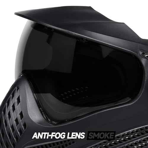 Xaegistac Paintball Mask-Intergrated Sun Visor Airsoft Mask, Wide Field of View, Anti Fog, Adjustable Headband for Paintball, Airsoft