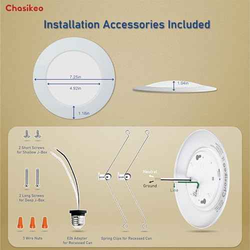 12 Pack 6 Inch LED Disk Lights, Dimmable Flush Mount Ceiling Disc Lights, 2700K/3000K/3500K/4000K/5000K 5CCT Selectable, 14.8W, 1150LM, UL/FCC/Energy Star, Installs with J-Box or Recessed Can
