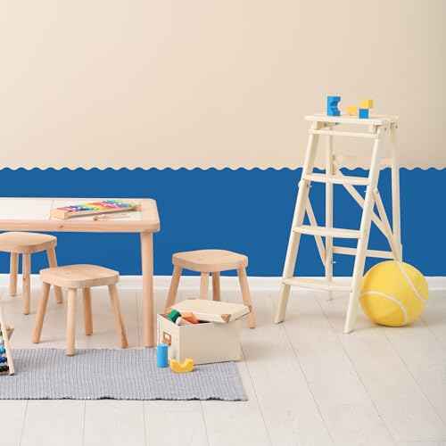 6 Pack Scalloped Border Stencils for Painting Large Pattern on Wall, Door, Window, Reusable Multi-Wave Border Edge Template for Scandinavian DIY Wall Painting D?cor Projects.