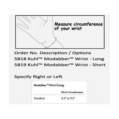 5819L Orthosis Wrist Modabber Perforated Neoprene Standard Left Blk Part# 5819L by Hely & Weber Qty of 1 Unit