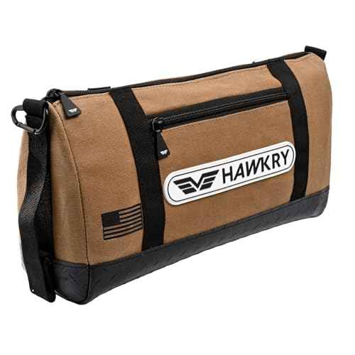 HAWKRY Heavy Duty Canvas Tool Bag ? Waterproof Canvas Zipper Pouch, Garden Tool Bag, Construction Bags Heavy Duty, Small Zipper Pouch, Motorcycle Tool, Multipurpose Fishing Bag