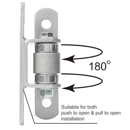 Heavy Duty Bolt on Sealed Bearing Outdoor Gate Hinges - Bolt onto Gate and Post for Large Heavy Driveway Gates Up to 1100 Pounds, Adjustable Yoke Pivot CI3700 Gate Hinge (Sold as a Pair)