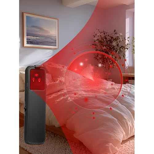 Calpol Hidden Camera Detector - AI-Powered Anti-Spy Device, GPS Tracker & Bug Detector, Portable RF Signal Scanner for Hotels, Travel, Home & Office with LED (Black)