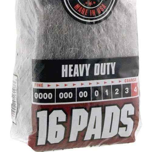 #4 Homax 106607-06 Rhodes American Steel Wool Pad Extra-Course #4, 16-Pack