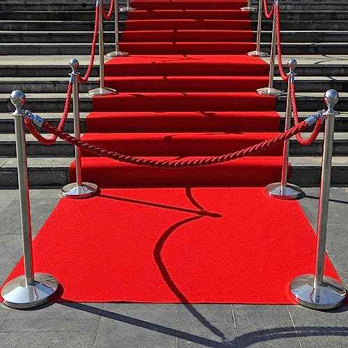 PATIKIL Stanchion Rope, 2 Pack 1.5m/5Ft Barrier Rope Twisted Post Ropes with Snap Hooks for Posts Stands Queue Divider Crowd Control of Hotel, Golden Hook, Champagne Gold Rope