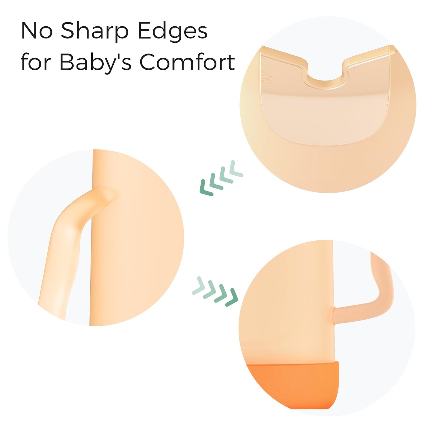 Momcozy Baby Pouch Holder No Squeeze for Food Pouches and Drink Boxes, Allows Baby to Self-feed and Avoid Messes, Baby Food Pouch Holder Handle is Easy to Grip, Comfortable, Green&Orange