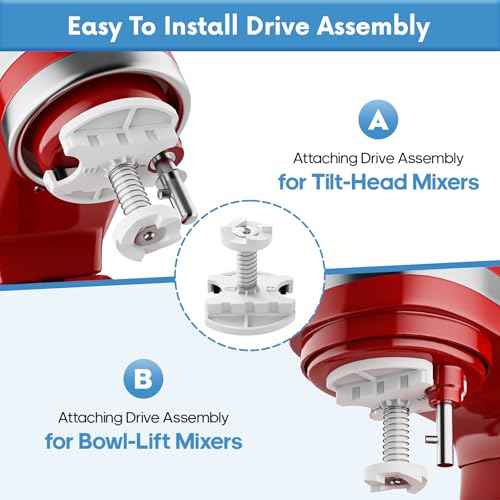 Cofun Ice Cream Maker Attachment for KitchenAid Stand Mixers | 2 Quart Ice Cream Bowl Compatible with 4.5Qt & Larger Mixers | Sorbet & Gelato Maker Accessory, White