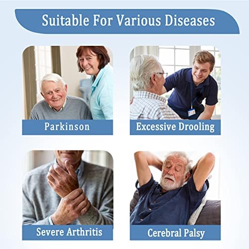 Adult Bibs with Crumb Catcher, Washable and Adjustable Adult Bibs for Women Men Elderly Seniors