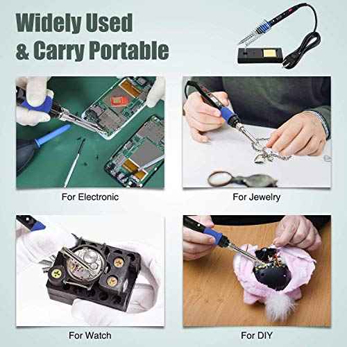 Soldering Iron Kit, 80W 110V LCD Digital Welding Tools, 356-896¢µ(180-480¡É), Portable Adjustable Temperature Solder Irons, for Metal, Jewelry, Electric Repairing, DIY