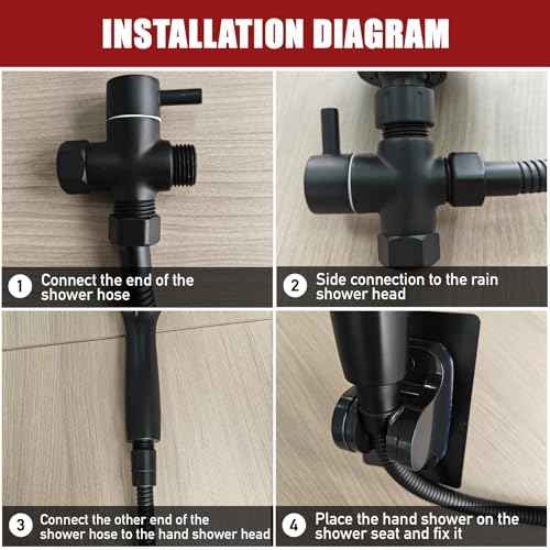 Double Shower Head, Dual Shower Head for Couples, High Pressure and Adjustable Tandem Shower Head System for Two People