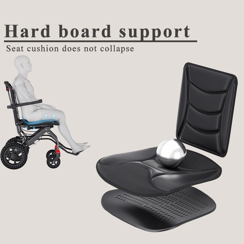 18”W x 18”D Seat Wheelchairs for Adults Transport Chair Lightweight Foldable with Telescopic Handle, Portable Folding Travel Wheel Chairs for Seniors，21.4 lbs，12” Rear Wheel