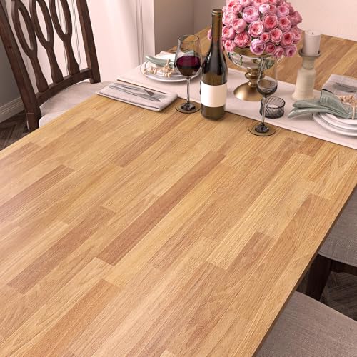 Butcher Block Countertop Contact Paper Brown Wood Grain Contact Paper Peel and Stick for Cabinets Waterproof Self Adhesive Wood Wallpaper for Kitchen Bathroom Removable Papel Tapiz 17.7"x80"