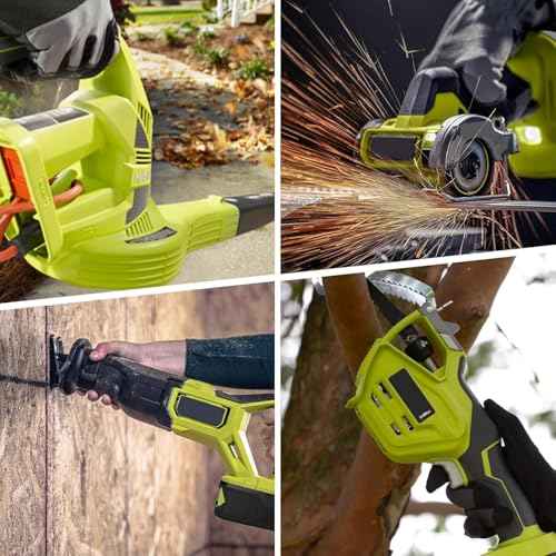 Upgraded 2Pack 8000mAh Replacement for 18V 8.0Ah Battery Compatible with Ryobi 18 Volt Lithium Ion Battery P102 P103 P104 P105 P107 P109 P190 P191 P122 Cordless Power Tools