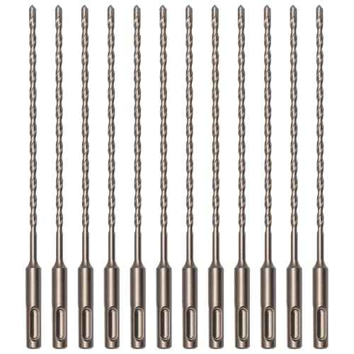 3/16" x 8" Masonry Drill Bits 3/16 in. SDS Plus Hammer Concrete Drill Bits for Block, Brick, Stone, 12 Pack