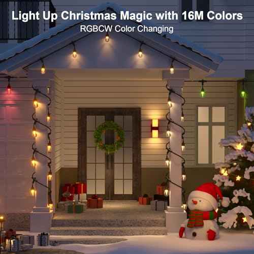 XMCOSY+ Outdoor Wall Light, 1400LM Smart RGBCW Outdoor Wall Sconce Lights, Adjustable Dual-Head LED Porch Light, WiFi APP Control, Alexa Compatible, IP65 Waterproof Outside Lights for House, 1 Pack