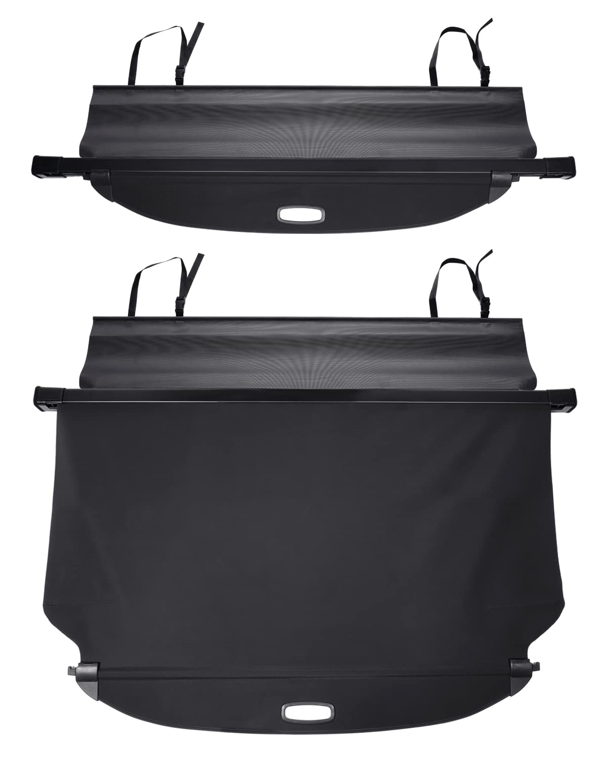 Powerty Retractable Cargo Cover for 2016-2020 Kia Sorento, Canvas Texture Trunk Cover Privacy Screen Rear Security Shade for Sorento Accessories (with Extented Cover)