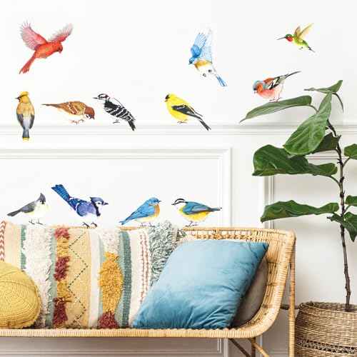 DECOWALL DS2-8042 Little Birds Wall Stickers Wall Decals Peel and Stick Removable Wall Stickers for Kids Nursery Bedroom Living Room (Small)