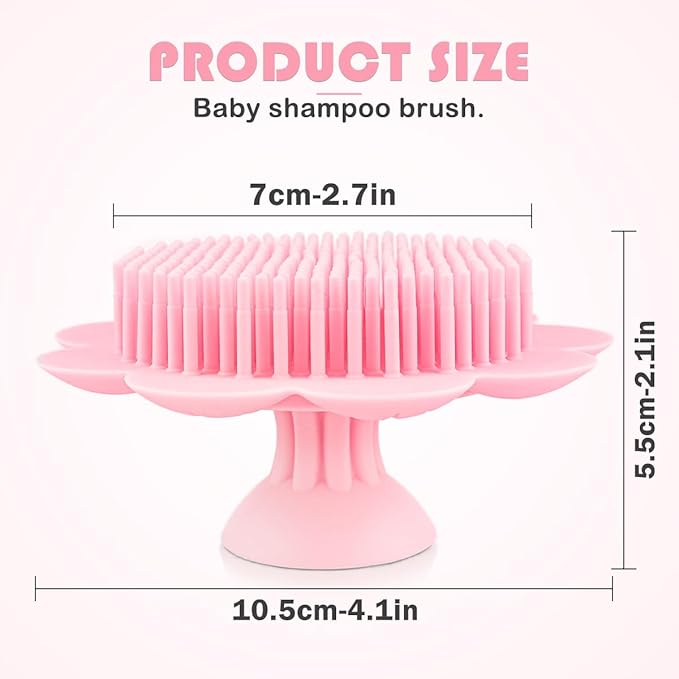Baby Hair Scalp Massage Shampoo Brush with Soft Baby Bath Brush Silicone Massage Brush for All Hair Kid Newborn ToddlerÃ¯Â¼ÂÃ¯Â¼Â