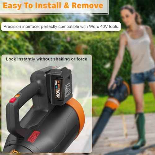 2 Packs 40V 3Ah Replacement Battery for Worx 40V Battery WA3580 - Compatible with Worx 40 Volt Cordless Tools WG180 WG280 WG380 WG580 & Charger WA3747 WA3877 (Not Fit 2x20V Tools & Nitro Series WG185)