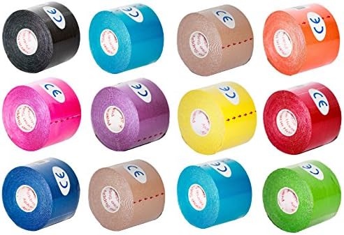 Kinesiology Tape Pro, Athletic Waterproof Muscle Support Adhesive Kinesio Sport Tape for Athletes 2 inches x 16.4 feet, 4 Rolls, Light Blue