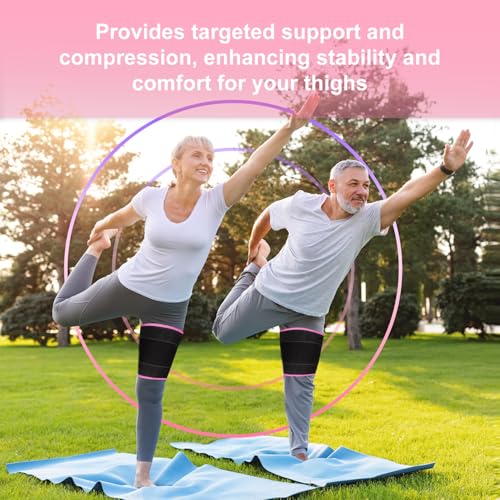 supregear Adjustable Thigh Brace - Hamstring Quad Wrap - Compression Sleeve Support for Pulled Groin Muscle, Sprains, Quadricep, Tendinitis, Sciatica Pain and Sports Recovery - Men, Women