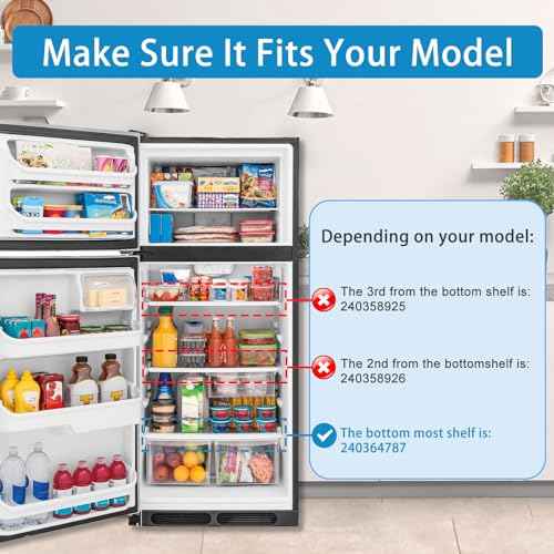 240364787 Refrigerator Crisper Drawer Cover Frame Crisper Pan Cover Compatible with Frigidaire Refrigerator-Replaces 240364714, 240364725, 240364778, 240364794