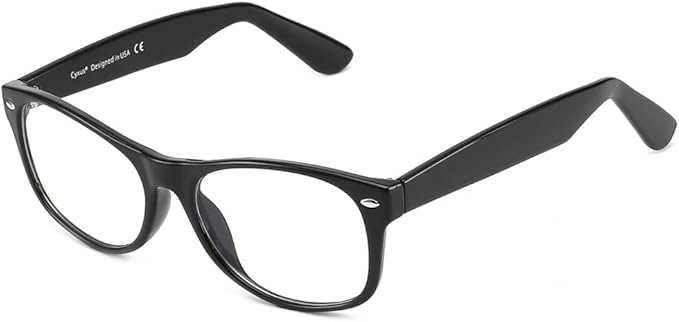 Cyxus Semi Rim Blue Light Glasses for Men Women TR90 Metal Frame UV Blocking Computer Glasses Clear Lens Square Eyewear
