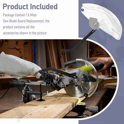 089240023710 Miter Saw Blade Guard Replacement Compatible with Ryobi TSS121, TSS121T, TSS120L 12" Miter Saw - Lower Blade Guard 089041016704 089240023707