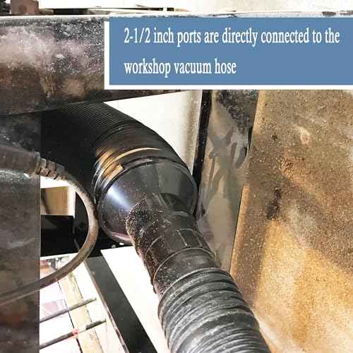 4 Inch Hose to 2-1/2 Inch Dust Collection Hose Cone Reducer Attachment for Dust Collection on Power Tool and Vacuum, Dust Collection Reducer Fitting with 2 Stainless Steel Hose Clamps