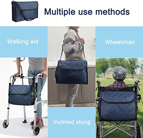 Wheelchair Backpack Bag, Wheelchair Bag,6Colors - Large Tote Accessory to Hang on Back- Lightweight, Wheelchair Storage Organizers for Walkers, Rollators, Scooters (Wine red)