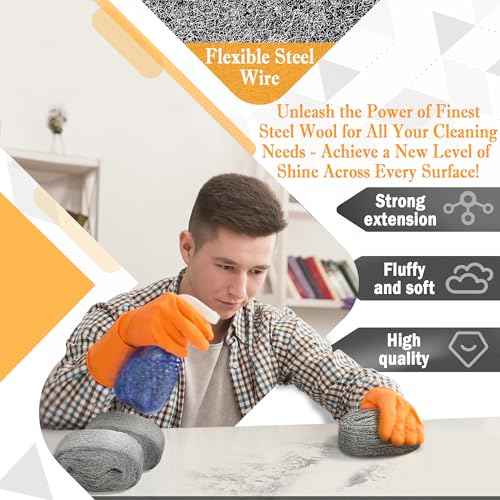 Steels Wools Mice Control: #0000 Steel Wool Metal Fabric Mesh - As Gaps Fillers to Keep Mice Away - Protection for Siding, Pipelines, Garden Vents and Garages - 2Pcs