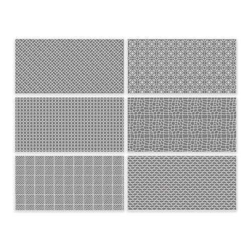 Brick Stencil Set for Crafts (15 Pack, 8x8 Inch), Street Cobblestone & Garden Sidewalk Patterns, Reusable Texture Stencils for Wood, Fabric, Furniture, Terracotta Mosaic & Geometric Floral Tile Design