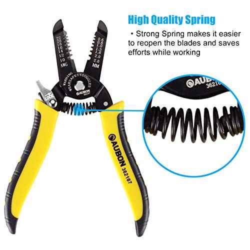 2-Pack 10-22 AWG Wire Stripper, Wire Cutter, Gauge Stripper, Wire Stripping Tool and Multifunctional Hand Tool,Professional Handle Design And Refined Craftsmanship