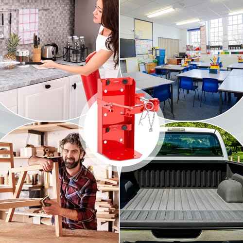 Zonon Heavy Duty Fire Extinguisher Mount Bracket Metal Fire Extinguisher Holder Wall Mount for Home Car Truck, Mini, Small, and Medium Sized(Fits 10lb,Red,1 Pcs)