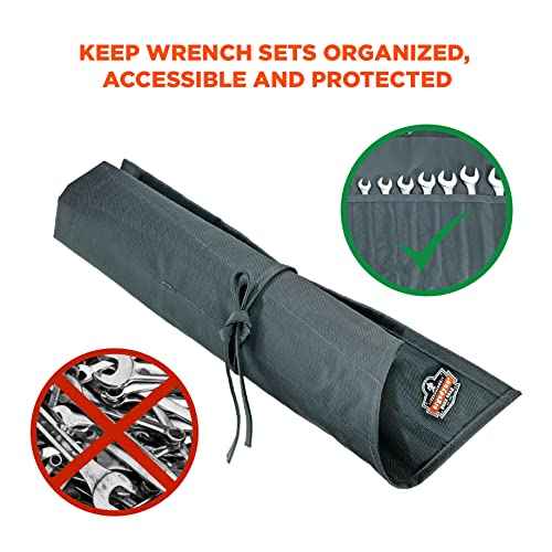 Arsenal 5872 Wrench Roll-Up Pouch, Tall, 14-Pockets, Gray