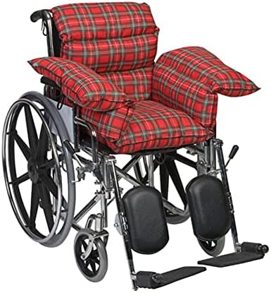 DMI Comfort Wheelchair Cushion & Pad, Wheelchair Seat Cushion, Recliner Cushion & Pillow, Cushion for Wheelchair Seat, Foam, 16 x 22 Inches, Plaid