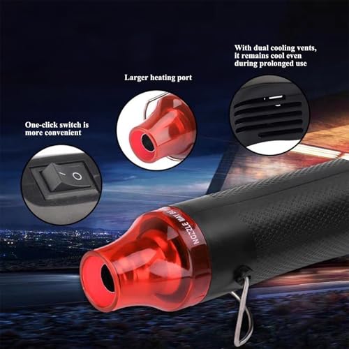 Mini Heat Gun 300W Portable Handheld Heat Gun Dual-Temperature Hot Air Gun for Removing Epoxy Cup Painting Resin Air Bubbles, Drying Crafts & Shrink Wrap Paint