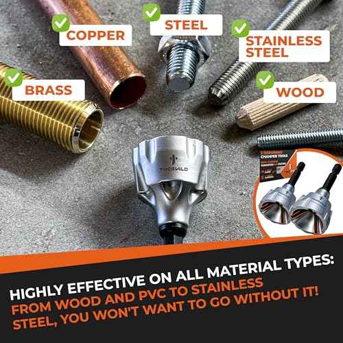 THORVALD 2X Deburring External Chamfer Tool with Tungsten Carbide Blade - Deburr Tool for All Thread, All Metal Rod, Pipe, PVC, 3D Printing - 1/8" to 3/4" Diameter (3~19mm) User Guide + Video Tutorial