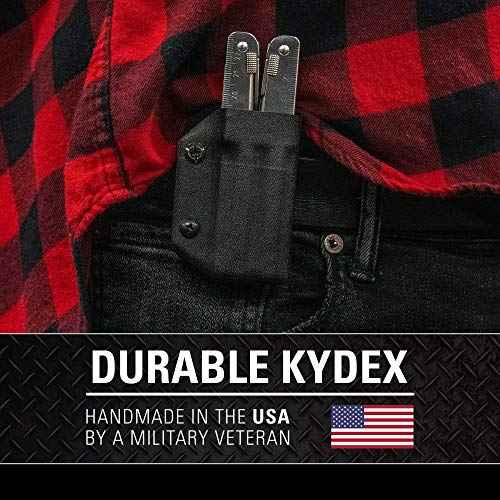 Clip & Carry Kydex Multitool Sheath for Victorinox SWISSTOOL - Made in USA (Multi-Tool not Included) Multi Tool Holder Holster